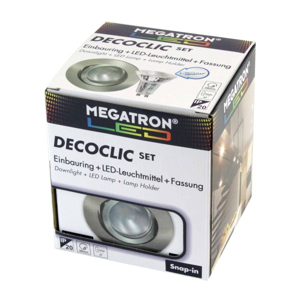 Megatron led inbouwspot decoclic set gu10 4