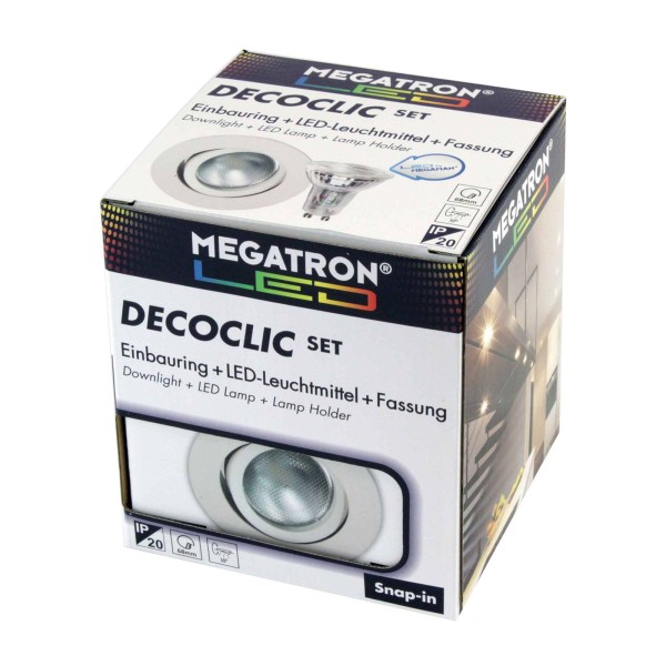 Megatron led inbouwspot decoclic set gu10 4