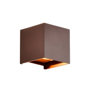 Mantra Iluminación Buitenwandlamp Davos, corten, hoekig, dimbaar aluminium