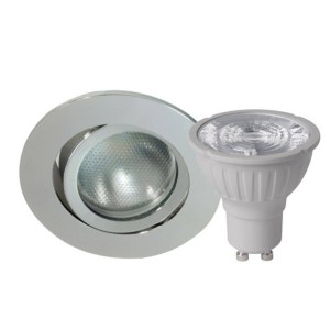 Megatron DecoclicSet inbouwspot GU10 5,2W zilver