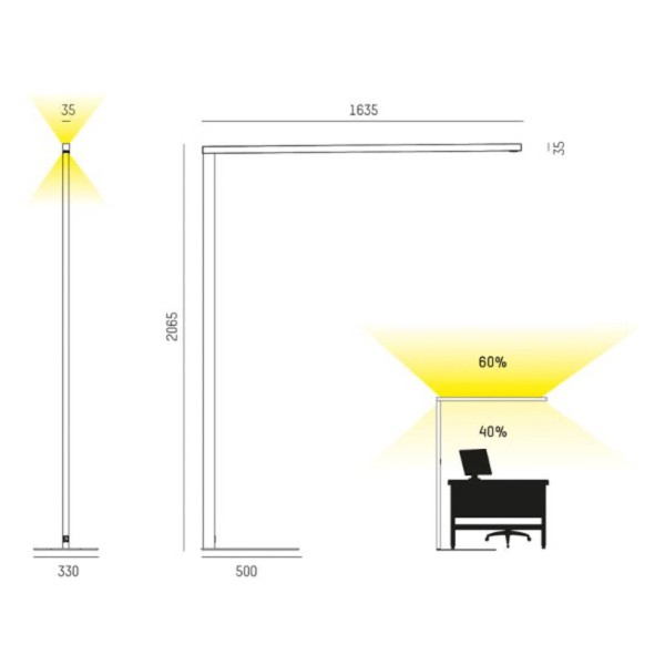 Staande lampen kantoor