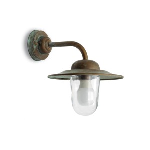 Moretti Luce Buitenlamp Casale messing antiek/helder ber. 30cm