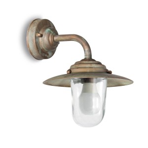 Moretti Luce Buitenlamp Chalet hoogte 26cm messing ant./helder