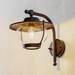 Moretti Luce Buitenwandlamp Betulle, gebruineerd messing