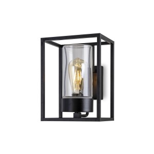 Moretti Luce Buitenwandlamp Cubic³ 3363 zwart/helder