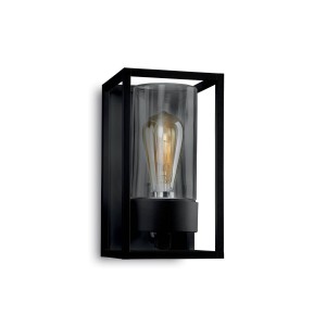 Moretti Luce Buitenwandlamp Cubic³ 3365 zwart/helder