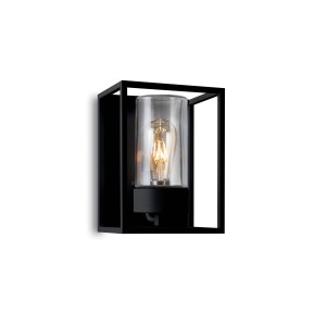 Moretti Luce Buitenwandlamp Cubic³ 3366 zwart/helder