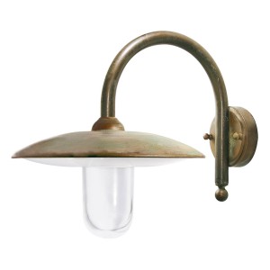 Moretti Luce Casale buitenwandlamp, diepte 42cm, brons antiek