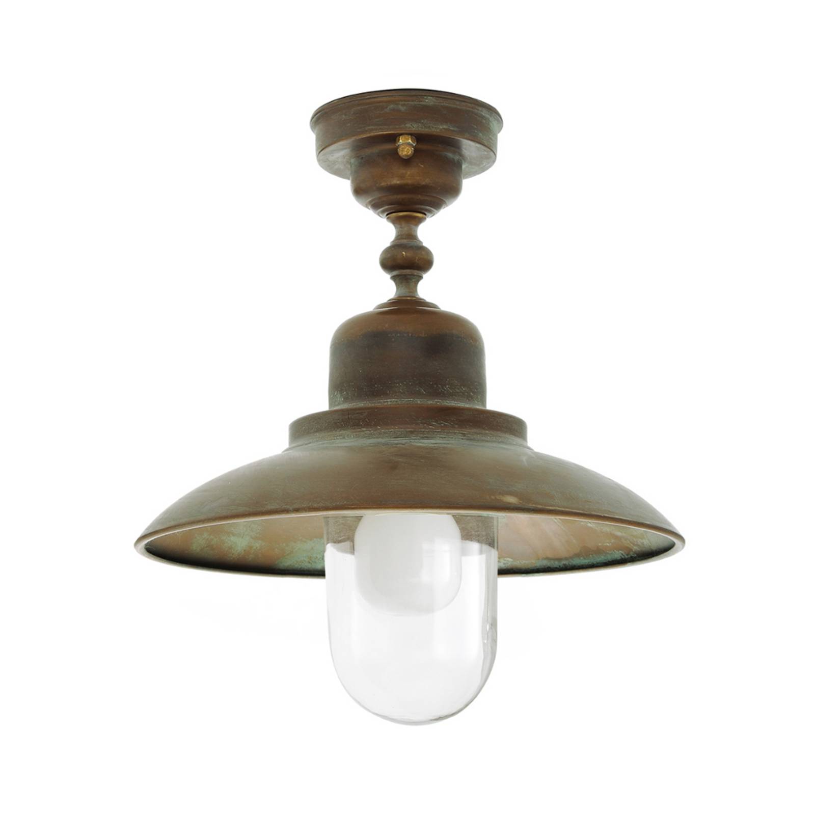 Moretti luce hoogwaardige plafondlamp turino van messing – ip44