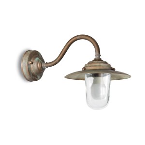 Moretti Luce Wandlamp Chalet messing antiek/helder ber. 38cm