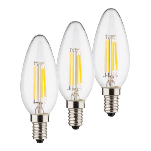 Müller-licht led kaarslamp e14 4w 2. 700k filament set van 3