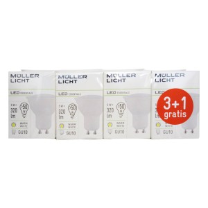 Müller-Licht LED reflector GU10 5W 2.700K set 3+1 320lm mat