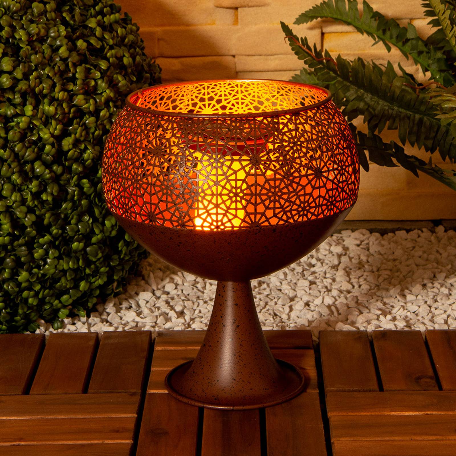 Näve LED solar-sfeerlamp 5279420 met vlammeneffect