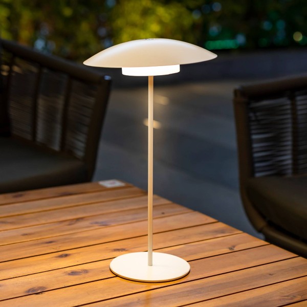 Newgarden sardinia led oplaadbare lamp ip44 wit 40 cm