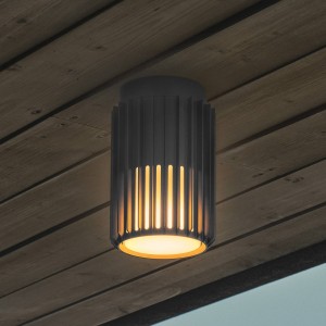 Nordlux Buiten plafondlamp Aludra, IP54, antraciet, aluminium