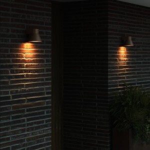 Nordlux Buitenwandlamp Kyklop Cone IP54, roest