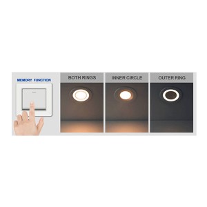 Nordlux LED plafond inbouwlamp Clyde, warmwit, Ø 8 cm