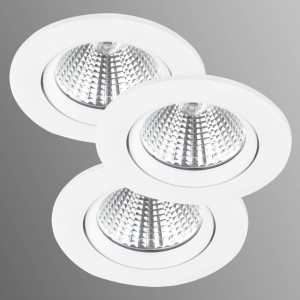 Nordlux LED plafondinbouwspot Freemont 2.700K per 3, wit