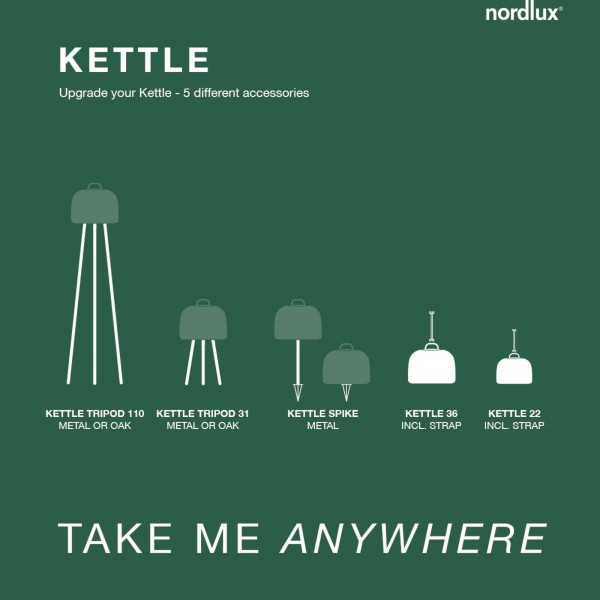 Nordlux led tafellamp kettle tripod hout kap 22cm 3