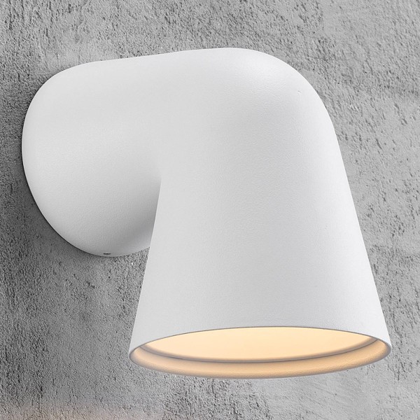 Nordlux moderne buitenwandlamp front in wit