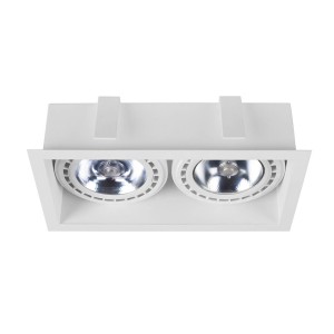 Nowodvorski Lighting Inbouw-downlight Mod II, 2-lamps, wit