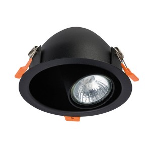 Nowodvorski Lighting Inbouwspot Dot, instelbaar, zwart