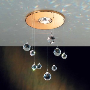 ORION Inbouwlamp Feng Shui met Swarovski elementen goud