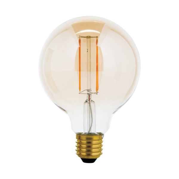 Orion led bollamp e27 g95 6w amber 2. 200k dimbaar