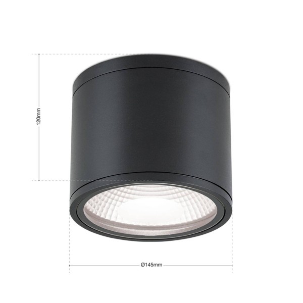 Orion led plafondspot sputnik ip65 o 145 cm zwart 3