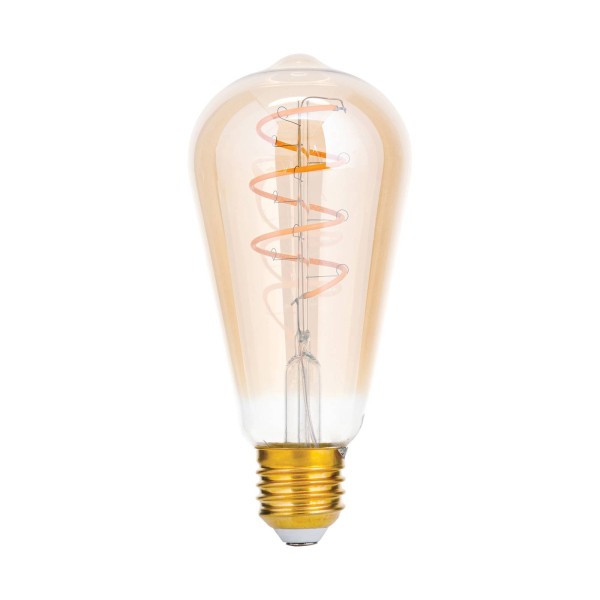 Orion led rustieke lamp e27 st64 4w amber 2. 200k dimbaar