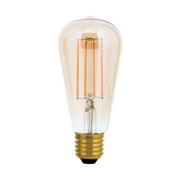 Orion led rustieke lamp e27 st64 6w amber 2. 200k dimbaar