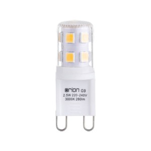 ORION LED stiftlamp, helder, G9, 2,5 W, 3.000 K, 280 lm