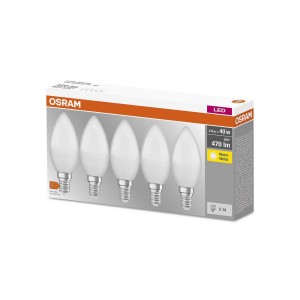 OSRAM Base Classic B LED kaarslamp E14 4,9W per 5