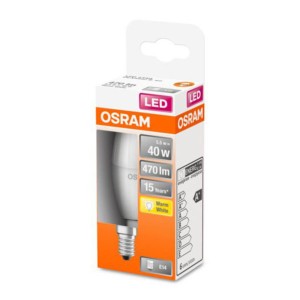 OSRAM Classic B LED lamp E14 4,9W 2.700K mat