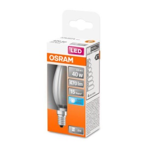 OSRAM Classic B LED lamp E14 4W 6.500K mat