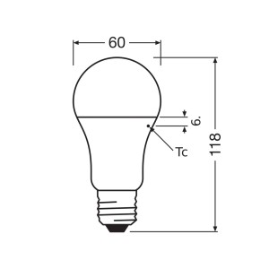 OSRAM LED Classic Star, mat, E27, 14W, 2.700K, 1.521 lm