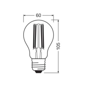 OSRAM LED Classic, gloeidraad, E27, 3,8 W, 806 lm, 4.000 K