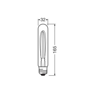 OSRAM LED Vintage 1906, buis, goud, E27, 4,8 W, 822, dimbaar.