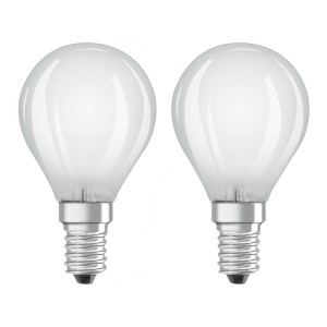 OSRAM LED druppellamp E14 4W warmwit 2 per set