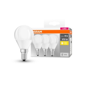 OSRAM LED druppels E14 P40 4,9W 2.700K 470lm per 3