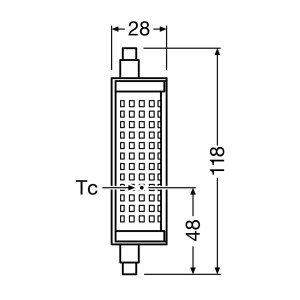 OSRAM LED lamp R7s 19W 2.700K dimbaar