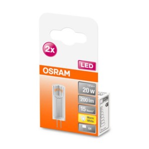 OSRAM LED stiftlamp G4 1,8W 2.700K helder 2-pak