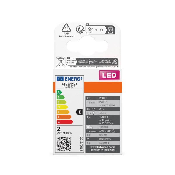 Osram led stiftlamp g9 18 w helder 2. 700 k 3