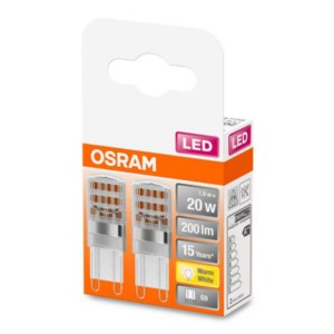 OSRAM LED stiftlamp G9 1,9W 2.700K helder 2-pak