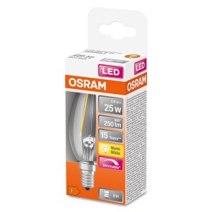 OSRAM kaarslamp E14 2.8W 827 dimbaar helder