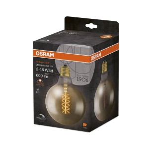 OSRAM vintage 1906 LED bol G125 E27 7W goud dim