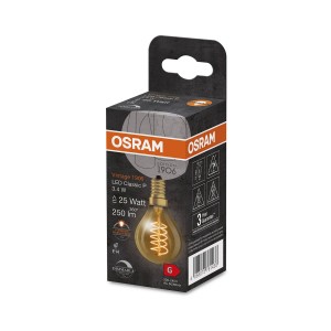 OSRAM vintage 1906 LED druppel E14 3,4W goud dim