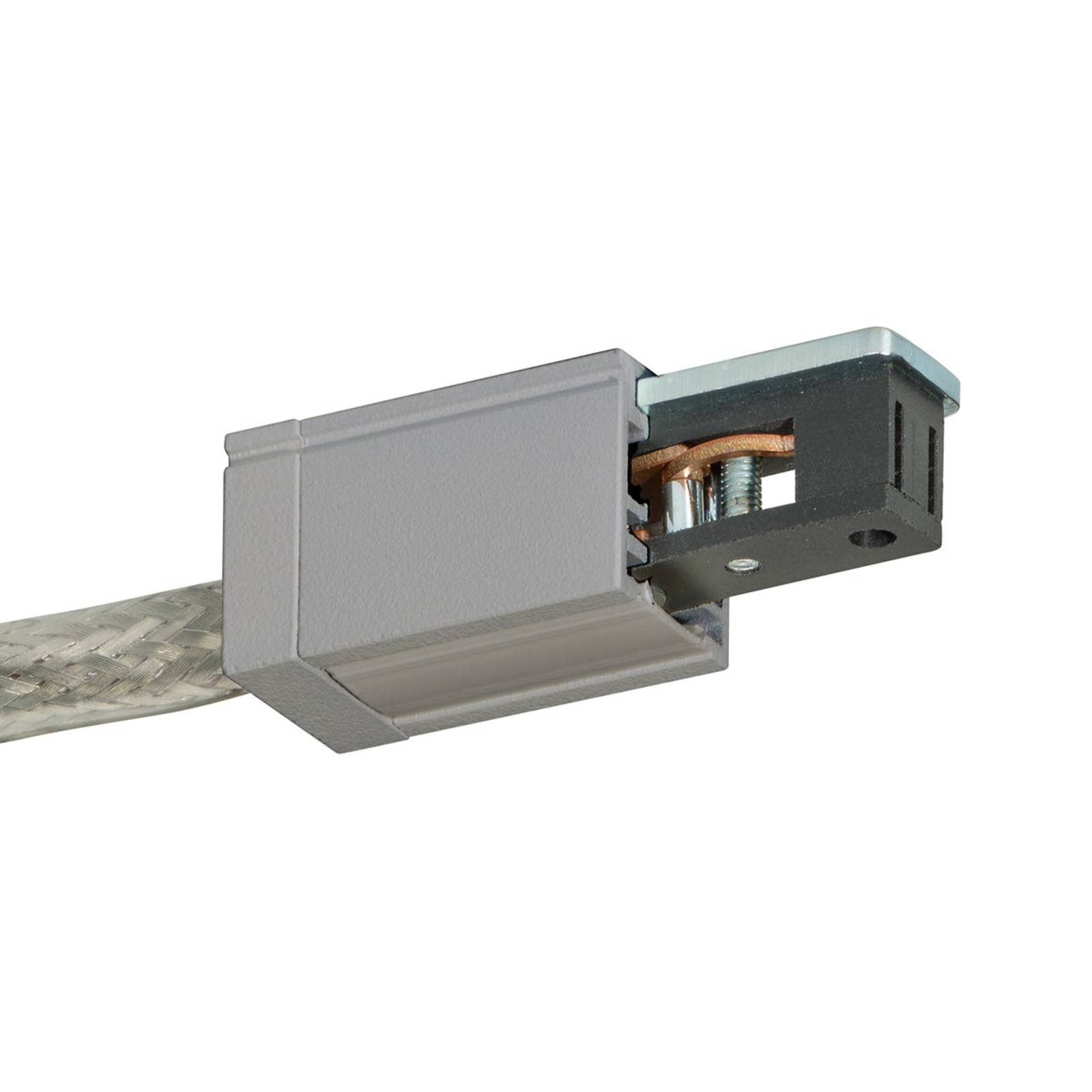 Oligo SMART.TRACK eindvoeding rechts, chroom