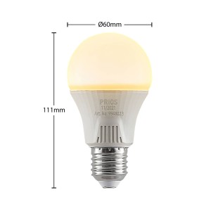 PRIOS LED lamp E27 A60 11W wit 2.700K