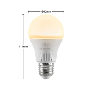 PRIOS LED lamp E27 A60 11W wit 3 per set